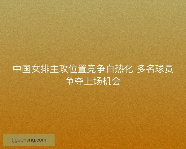 中国女排主攻位置竞争白热化 多名球员争夺上场机会